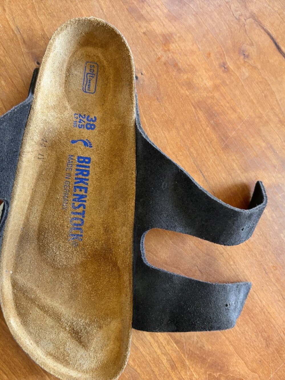 Birkenstock Arizona Soft footbed Velvet Gray Size 38N - Picture 4 of 6
